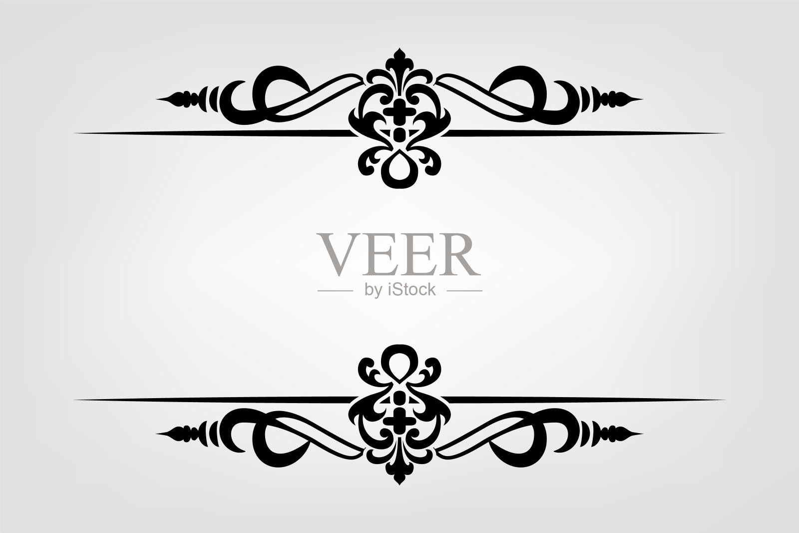 经典复古巴洛克维多利亚框架分离元素经典婚礼邀请插画图片素材