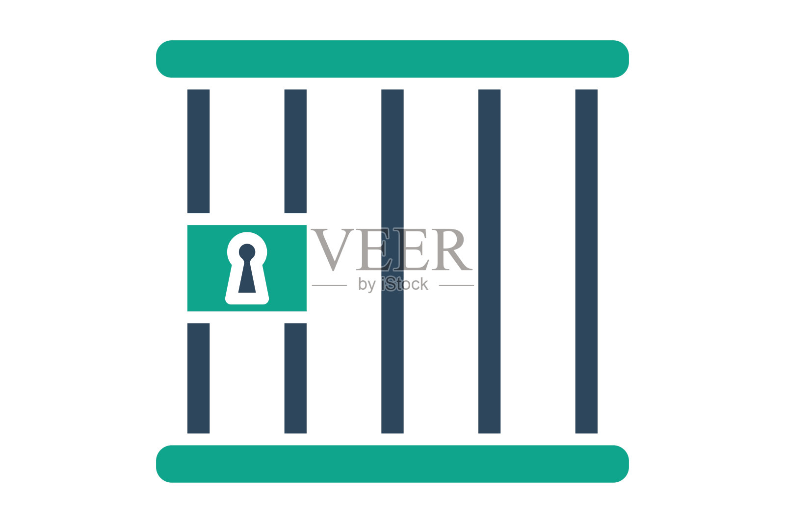 监狱图标，法律和司法相关实心图标，法律元素矢量图插画图片素材