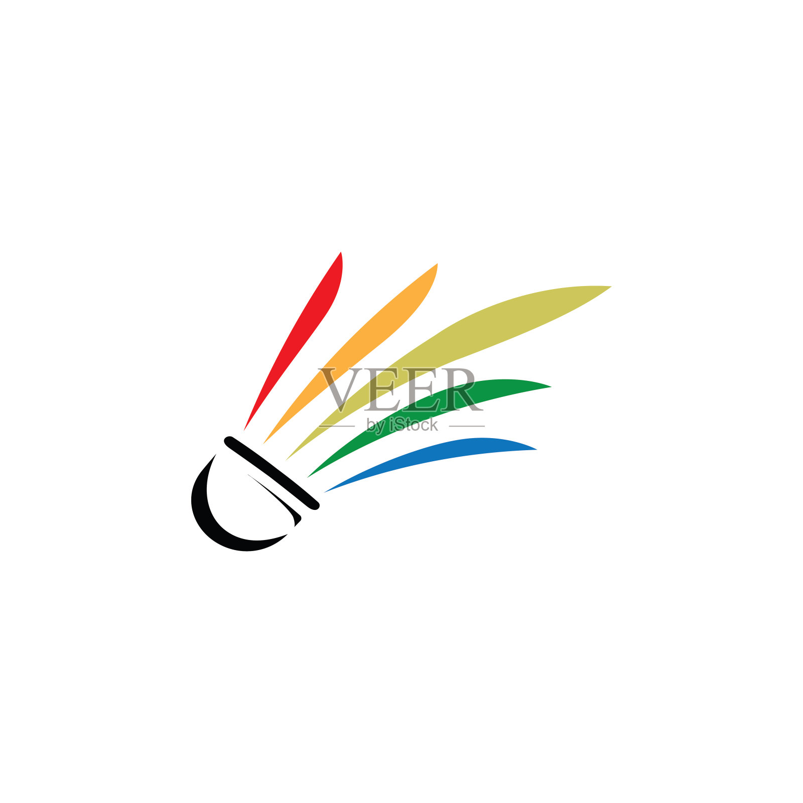 简单的羽毛球设计插画图片素材