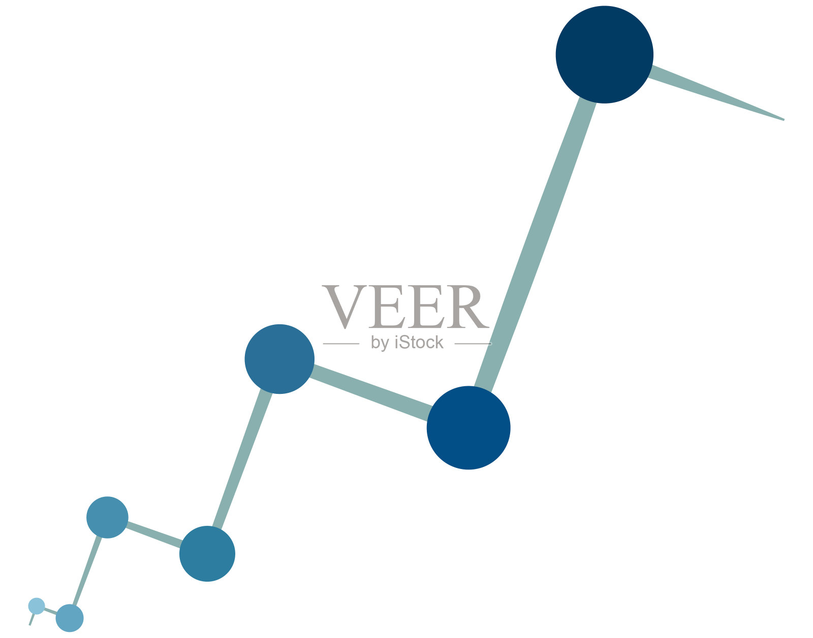 随着销售产品数量的增加，市场营销的增长图表插画图片素材