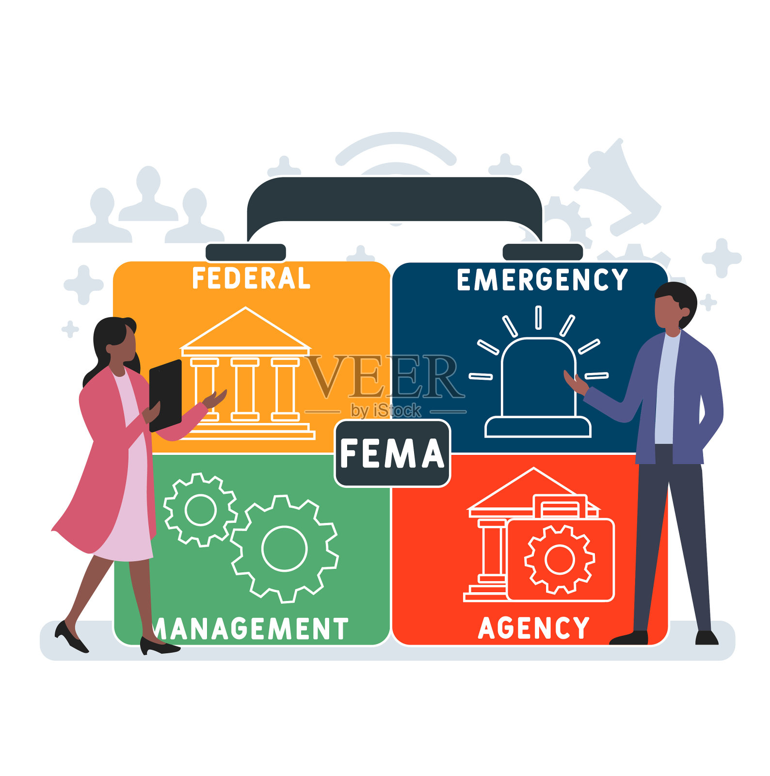 联邦紧急事务管理署插画图片素材