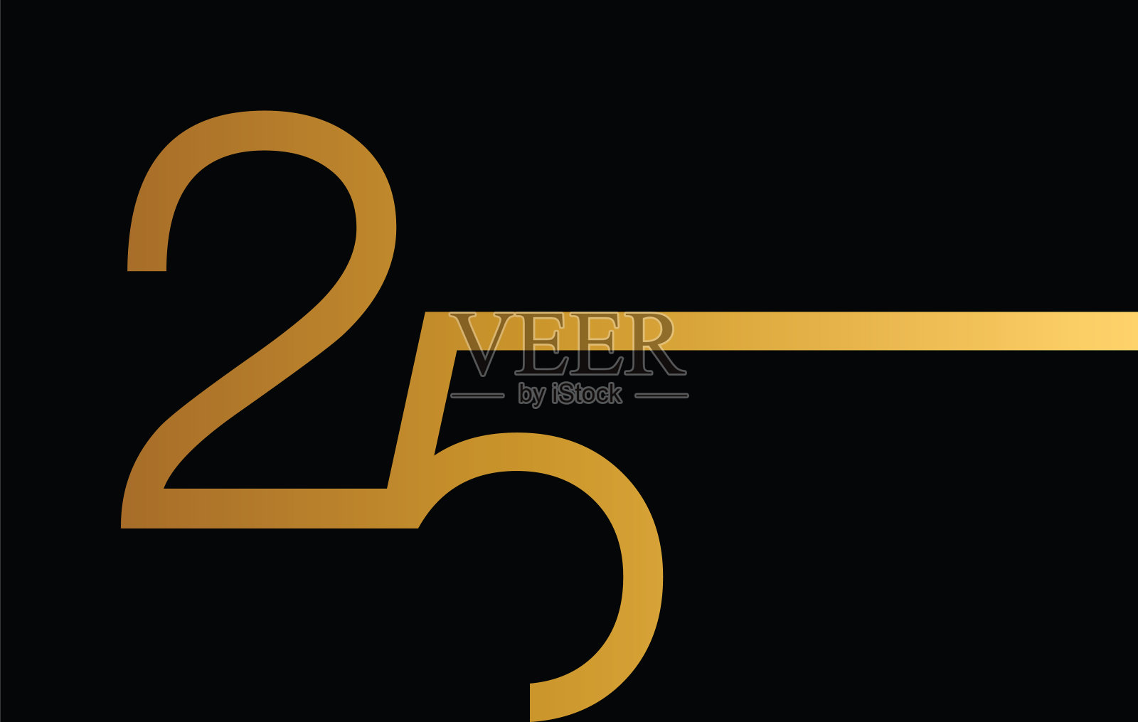 25号。抽象号码模板。周年纪念数字模板隔离，周年纪念图标标签，周年纪念符号矢量股票插图插画图片素材