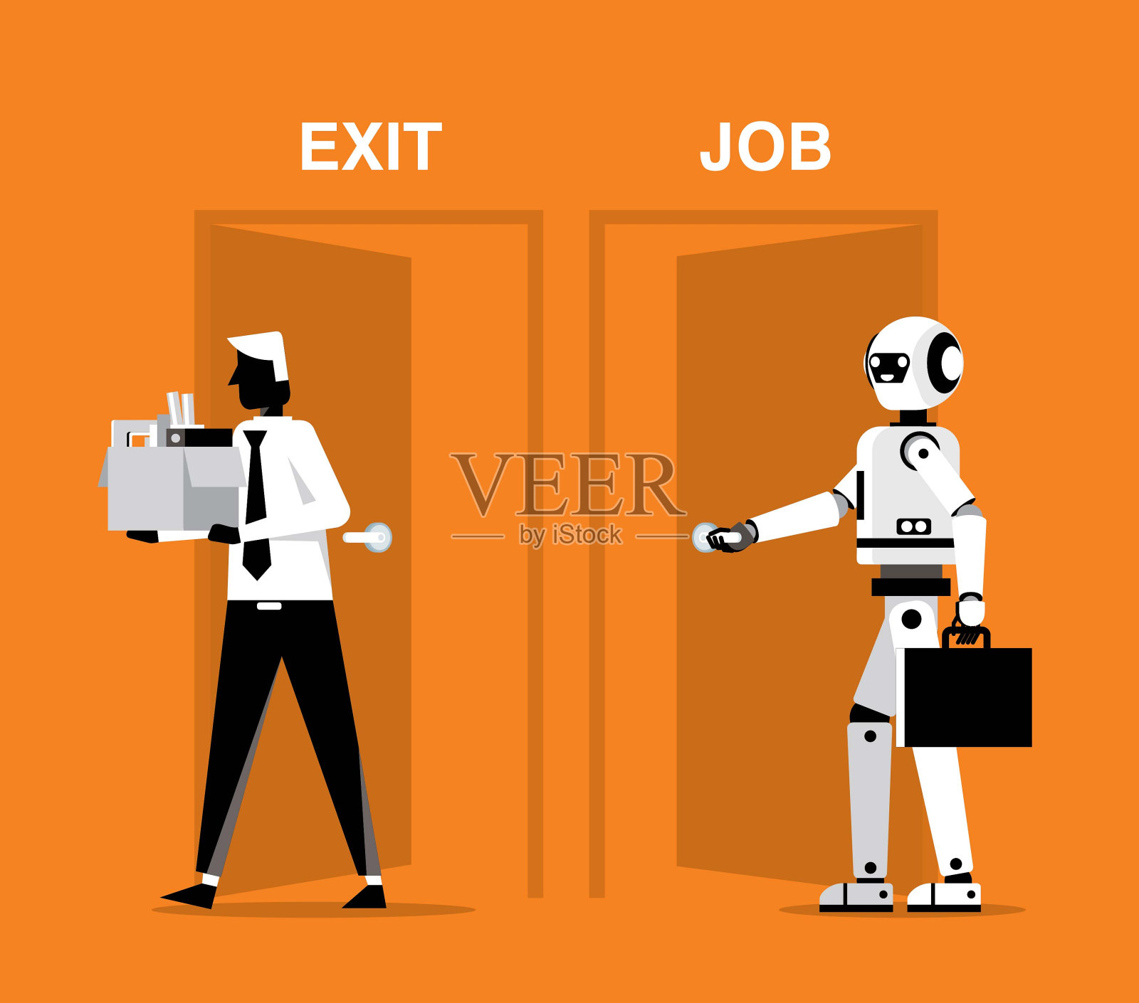 失业的商人插画图片素材