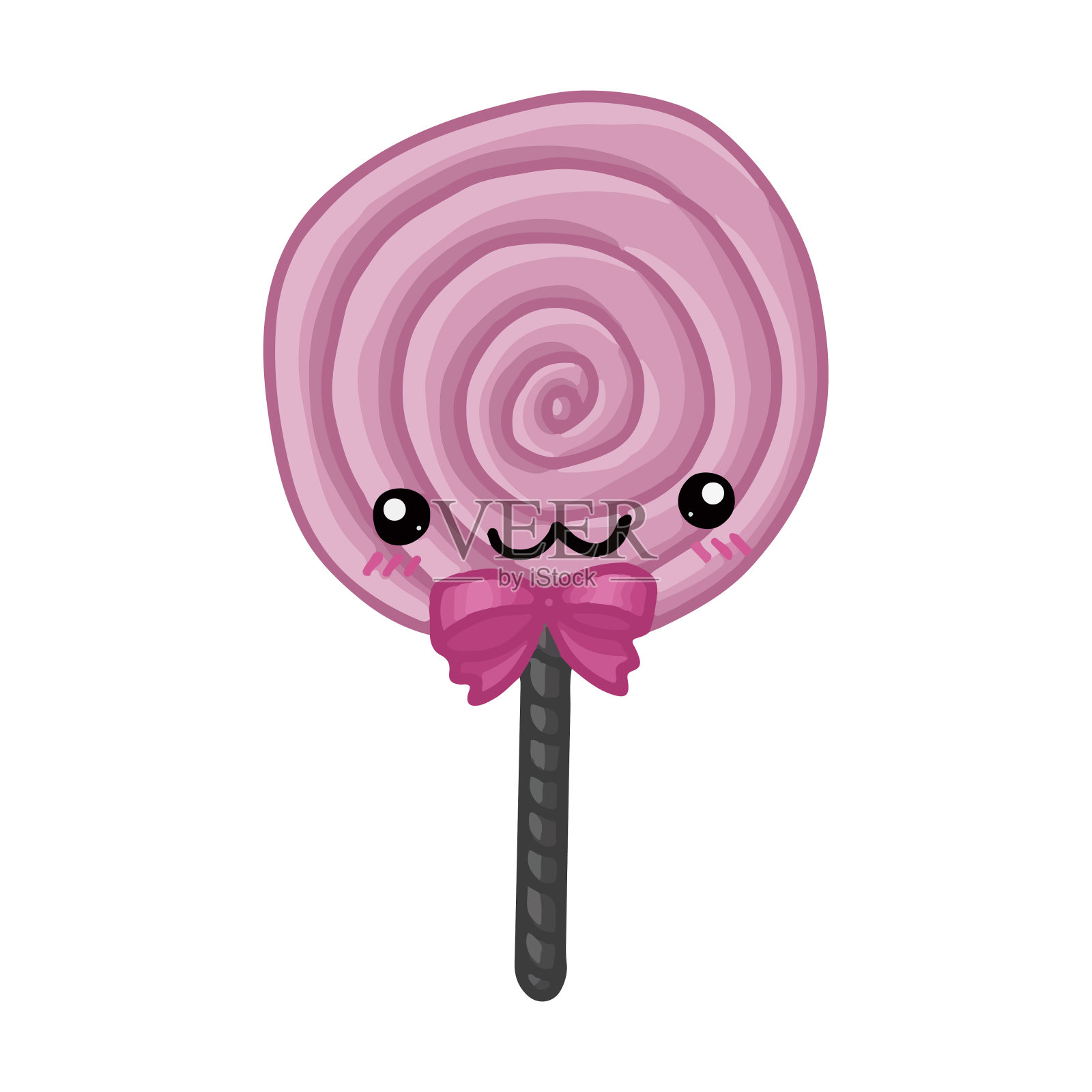 卡哇伊紫色棒棒糖插画图片素材