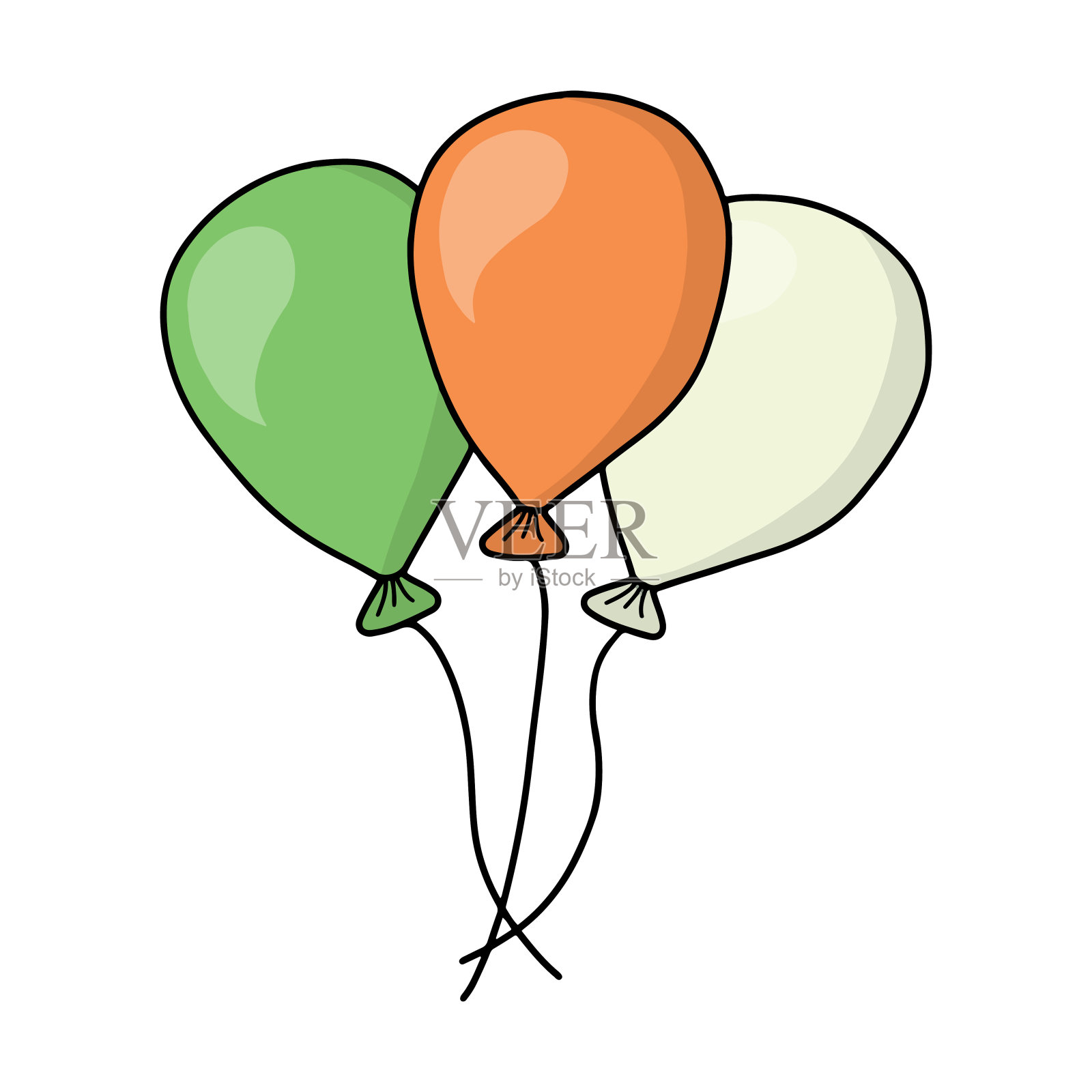 圣帕特里克节气球插画图片素材