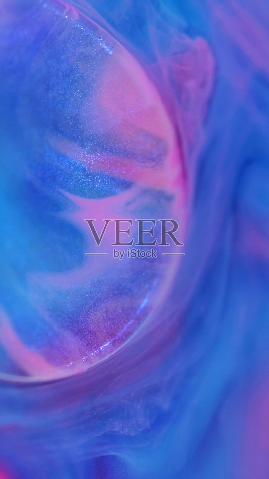 梯度漆梦幻墨水蓝紫色光滑凝胶照片摄影图片