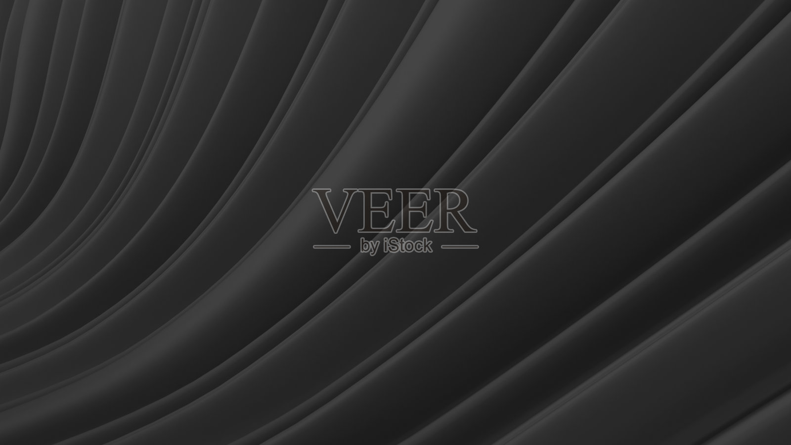 黑色曲线，带有黑色曲线波的动画抽象背景，3D渲染照片摄影图片