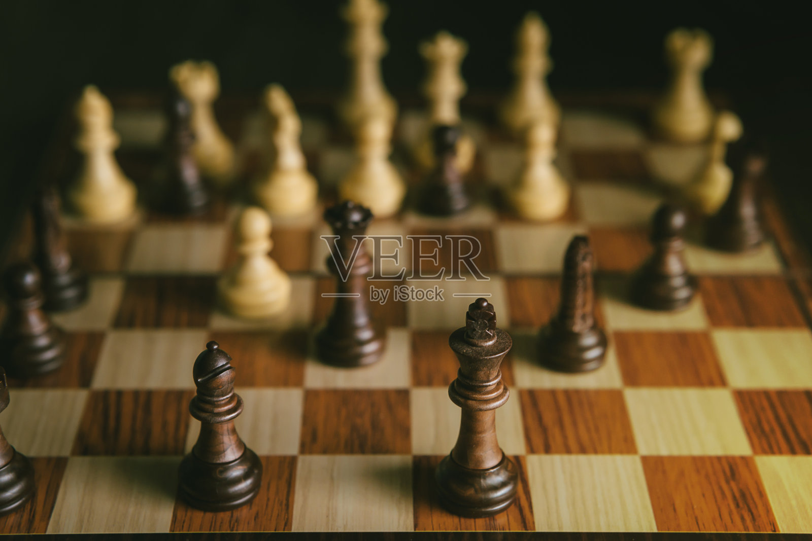 棋盘的高角度视图照片摄影图片