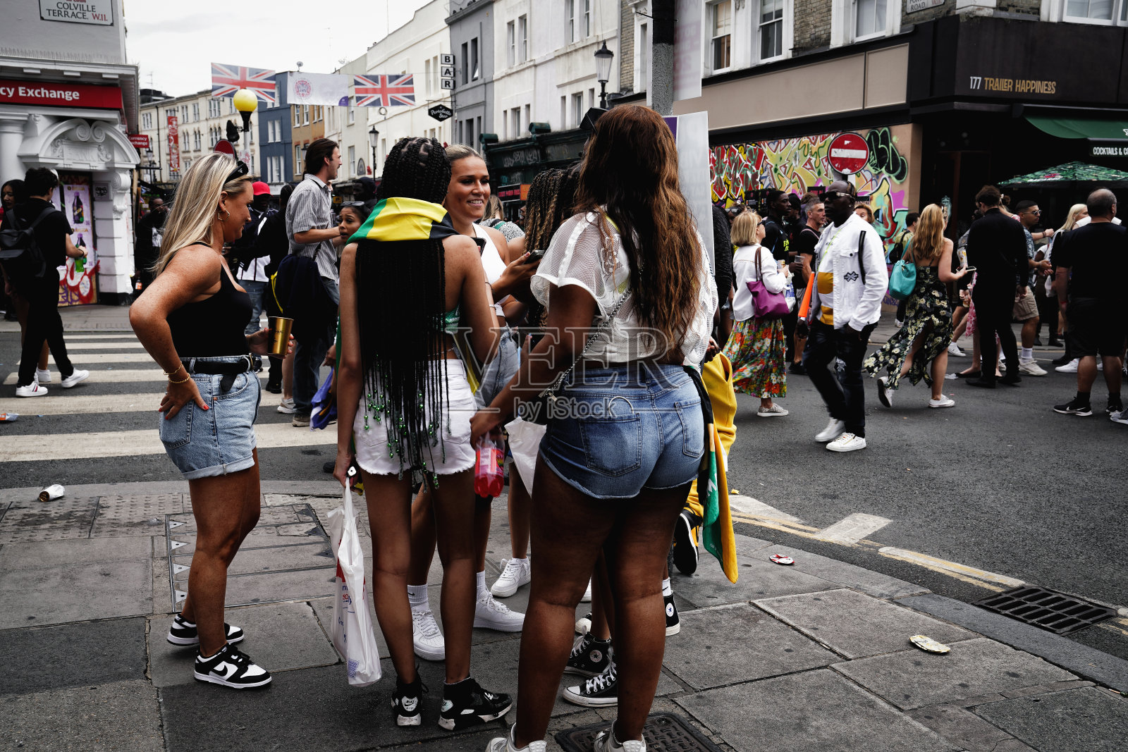 伦敦西区W11威斯本格罗夫：加勒比文化，诺丁山狂欢节人照片摄影图片