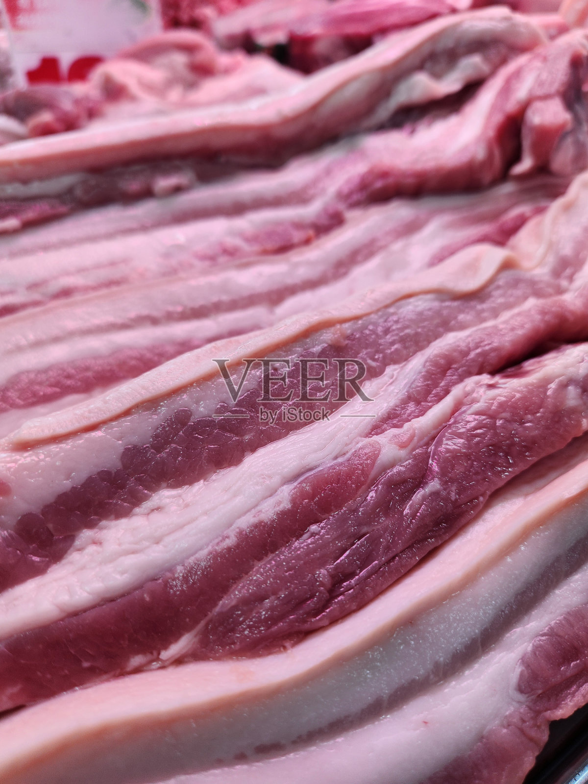 生五花肉特写照片摄影图片