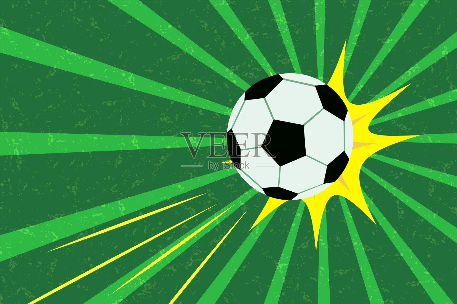 足球，进球，复古流行乐插画图片素材