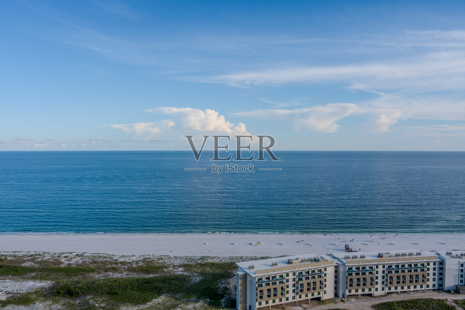 阿拉巴马州海湾海岸的海滩鸟瞰图照片摄影图片