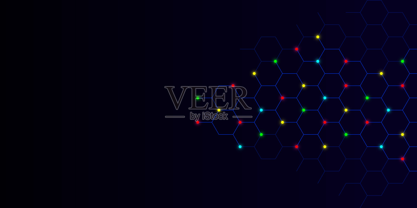 六边形模式。几何抽象背景与简单的六边形元素。对医疗、科技或科学设计有创意插画图片素材