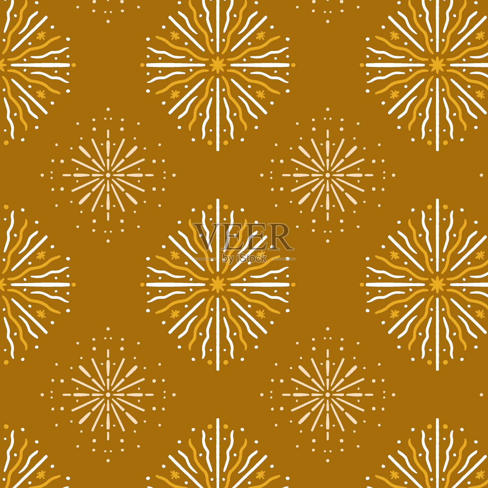 手绘的抽象星星图案。打印贺卡，包装纸，纺织品，壁纸和邀请背景。插画图片素材