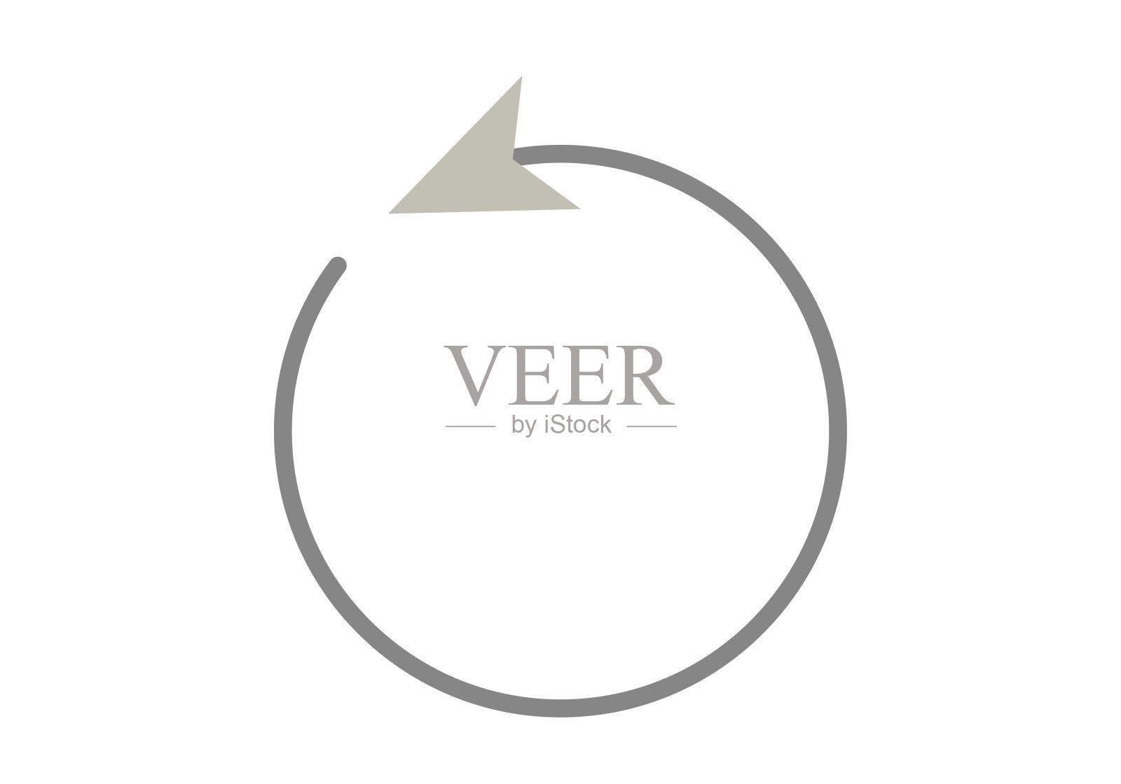 灰色圆形箭头重新加载网页插画图片素材