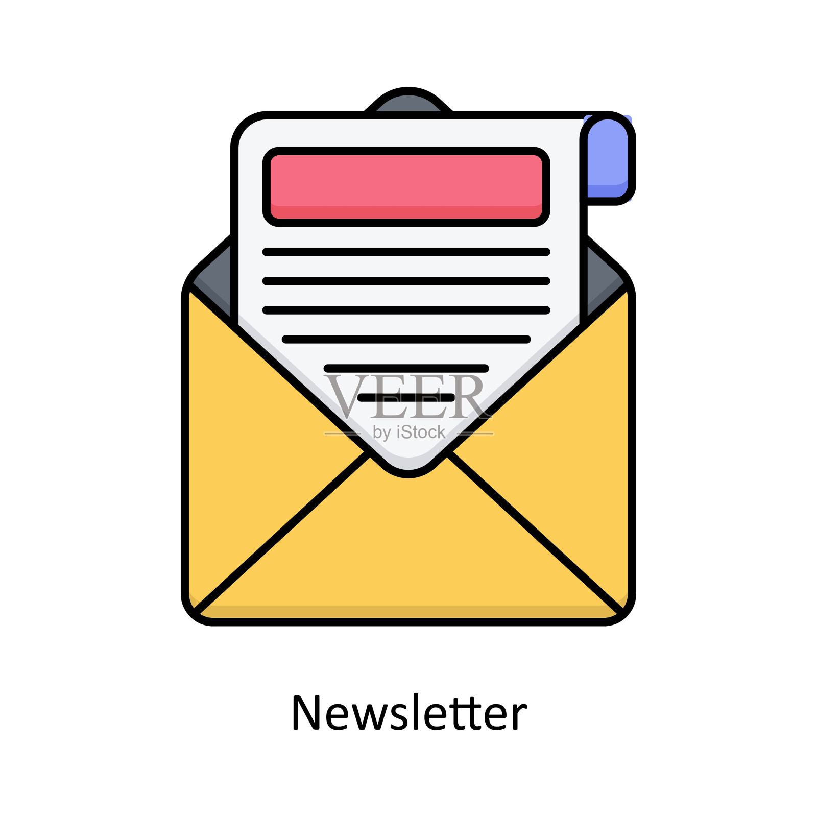 通讯矢量填充轮廓图标设计插图。平面设计符号在白底EPS 10文件插画图片素材