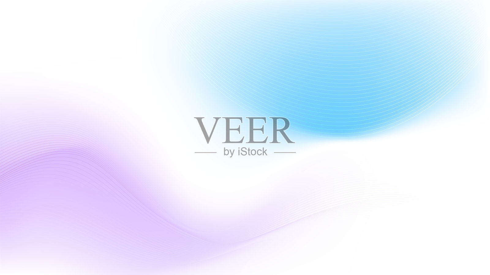 柔和的抽象背景，以浅蓝色和紫色的渐变波浪与精致的线条，创造宁静和现代的设计。插画图片素材