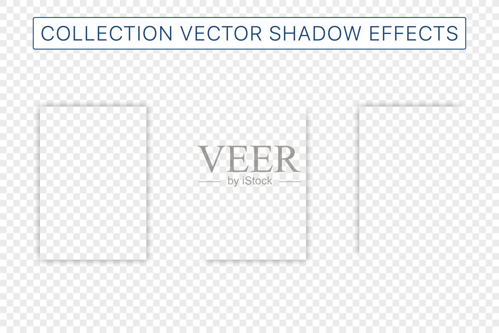 集合可编辑的矢量阴影效果插画图片素材