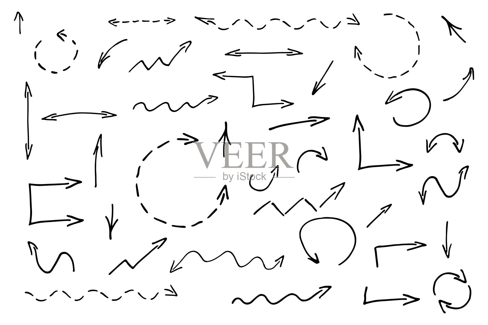 收集易于编辑的矢量箭头设计插画图片素材