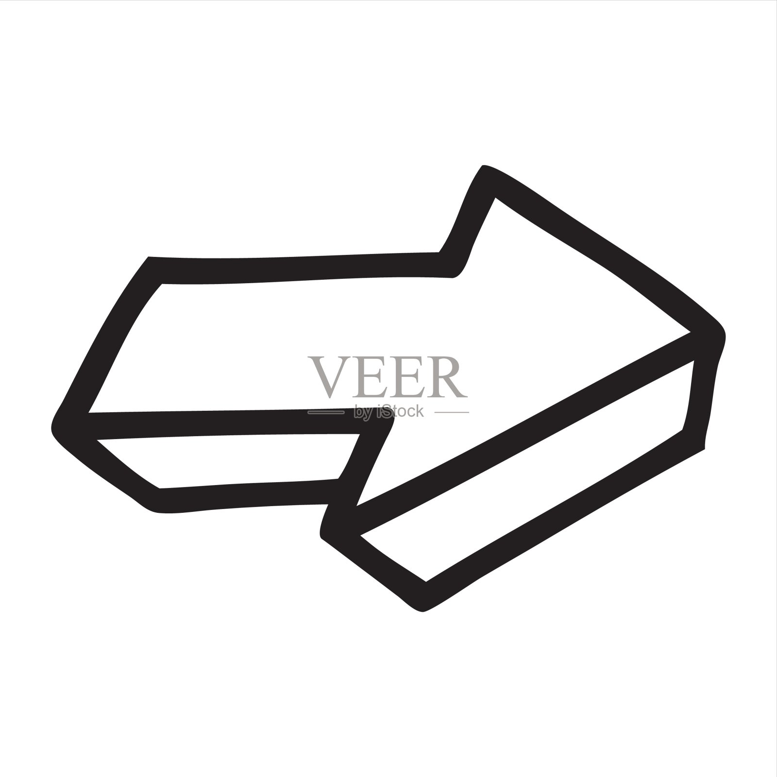 用细线手绘箭头符号插画图片素材