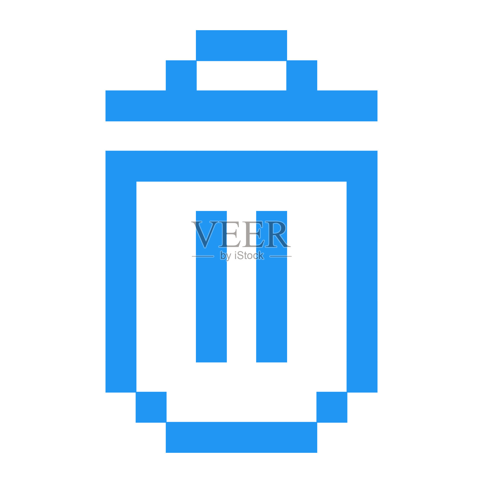 删除图标按钮像素艺术风格插画图片素材