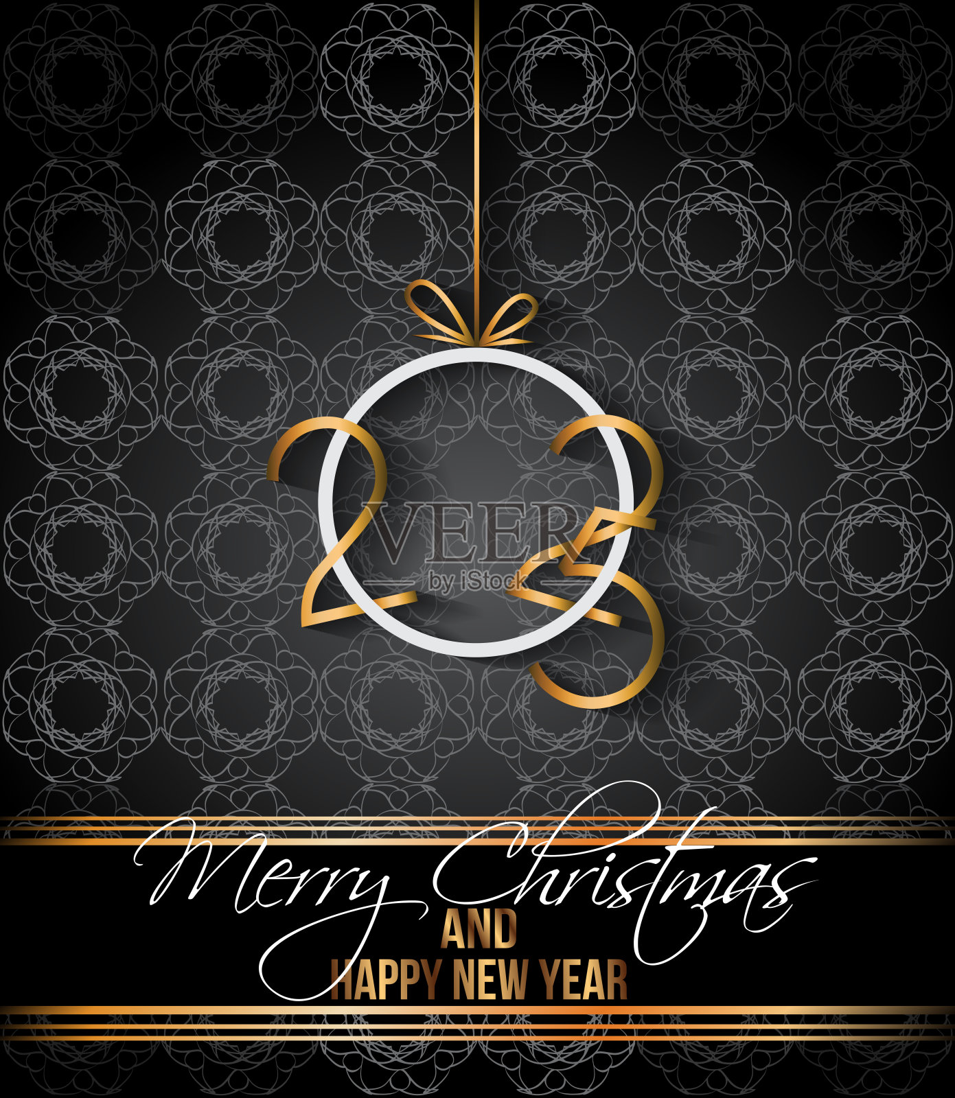 2025新年快乐，圣诞快乐的背景为您的季节性邀请，节日海报，贺卡。插画图片素材