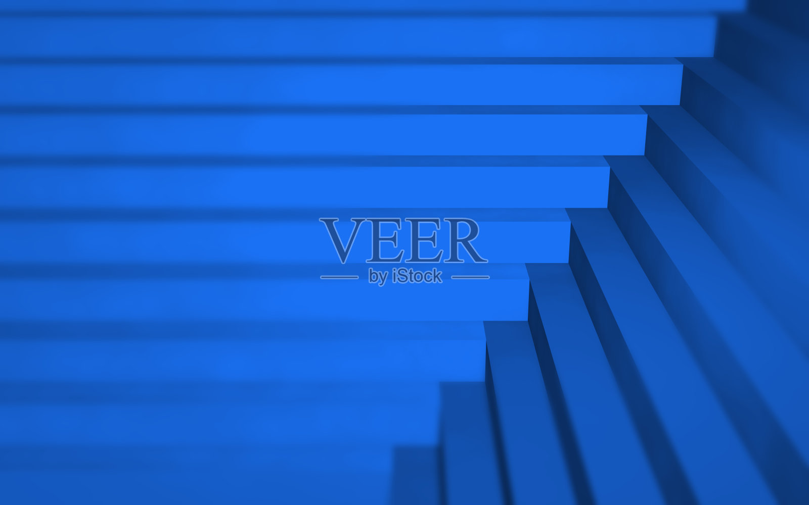 蓝色抽象背景图(楼梯)插画图片素材