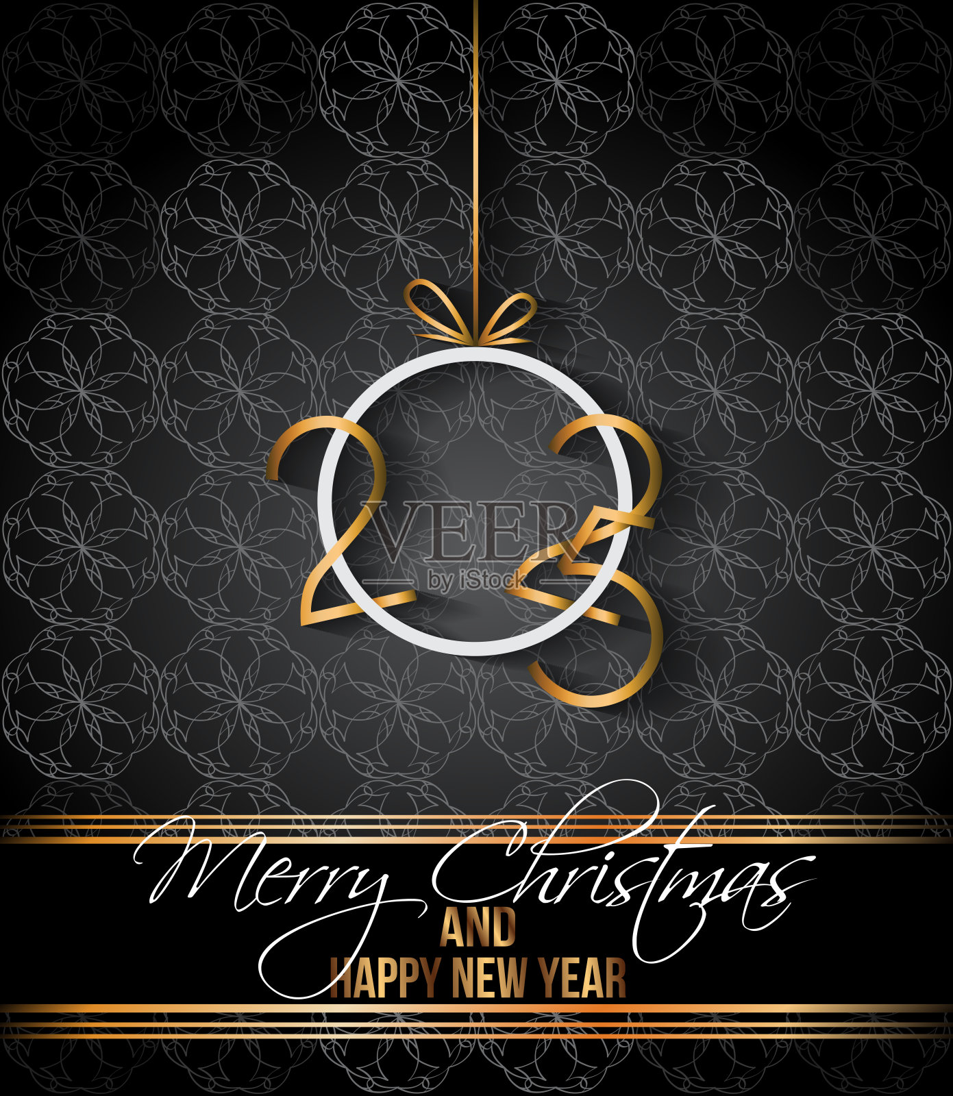 2025新年快乐，圣诞快乐的背景为您的季节性邀请，节日海报，贺卡。插画图片素材