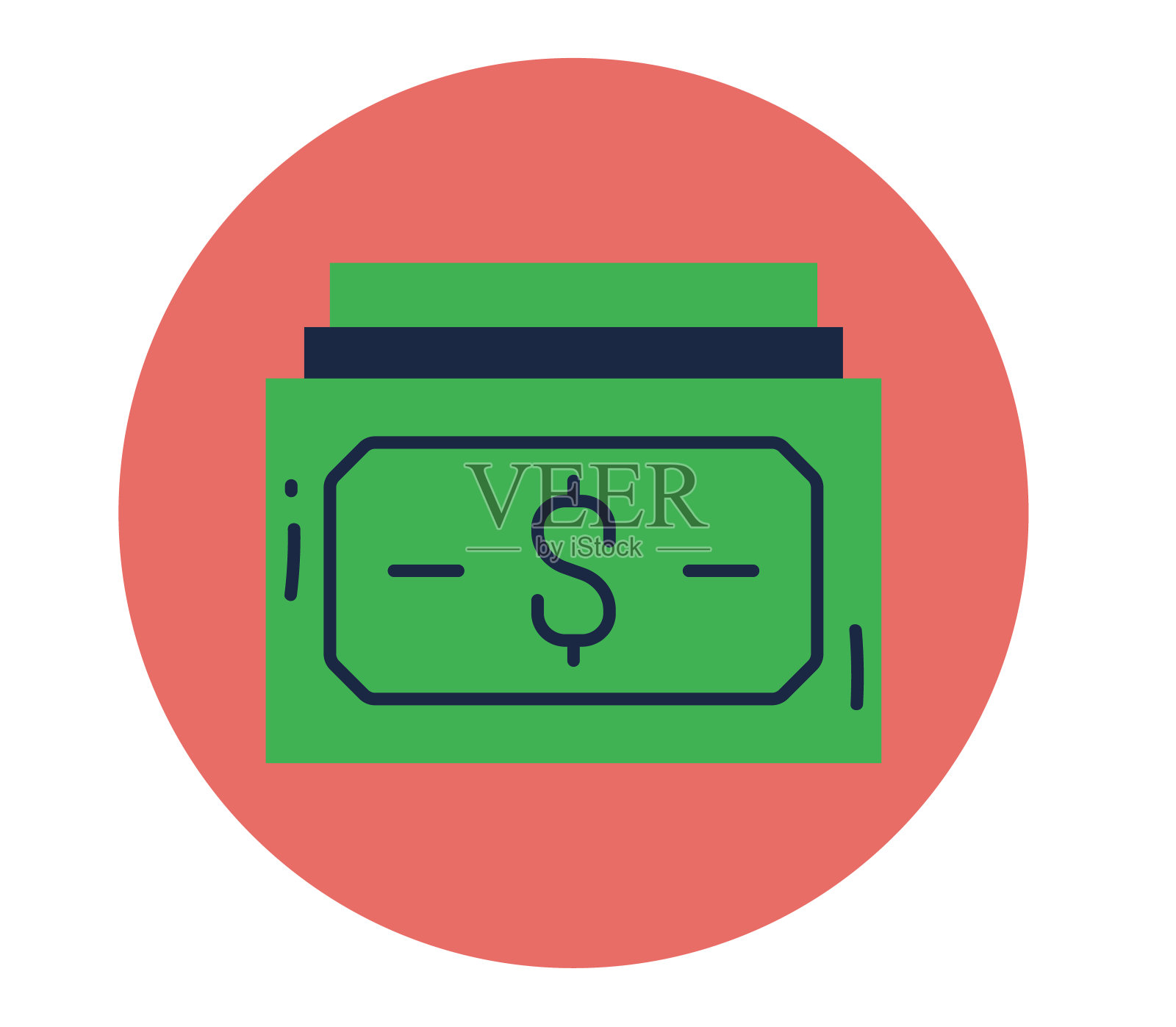 钱堆图标扁平简单的风格孤立的概念。矢量图形设计插图元素插画图片素材