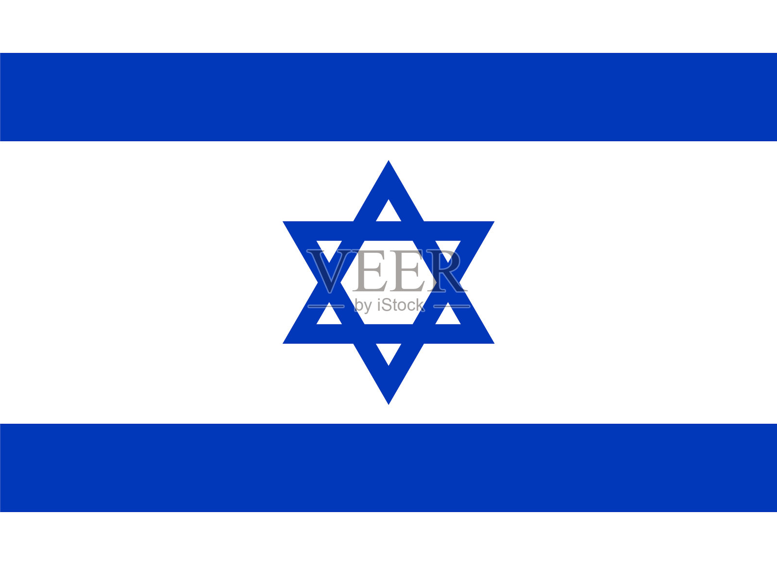 以色列国旗的原始颜色和比例插画图片素材