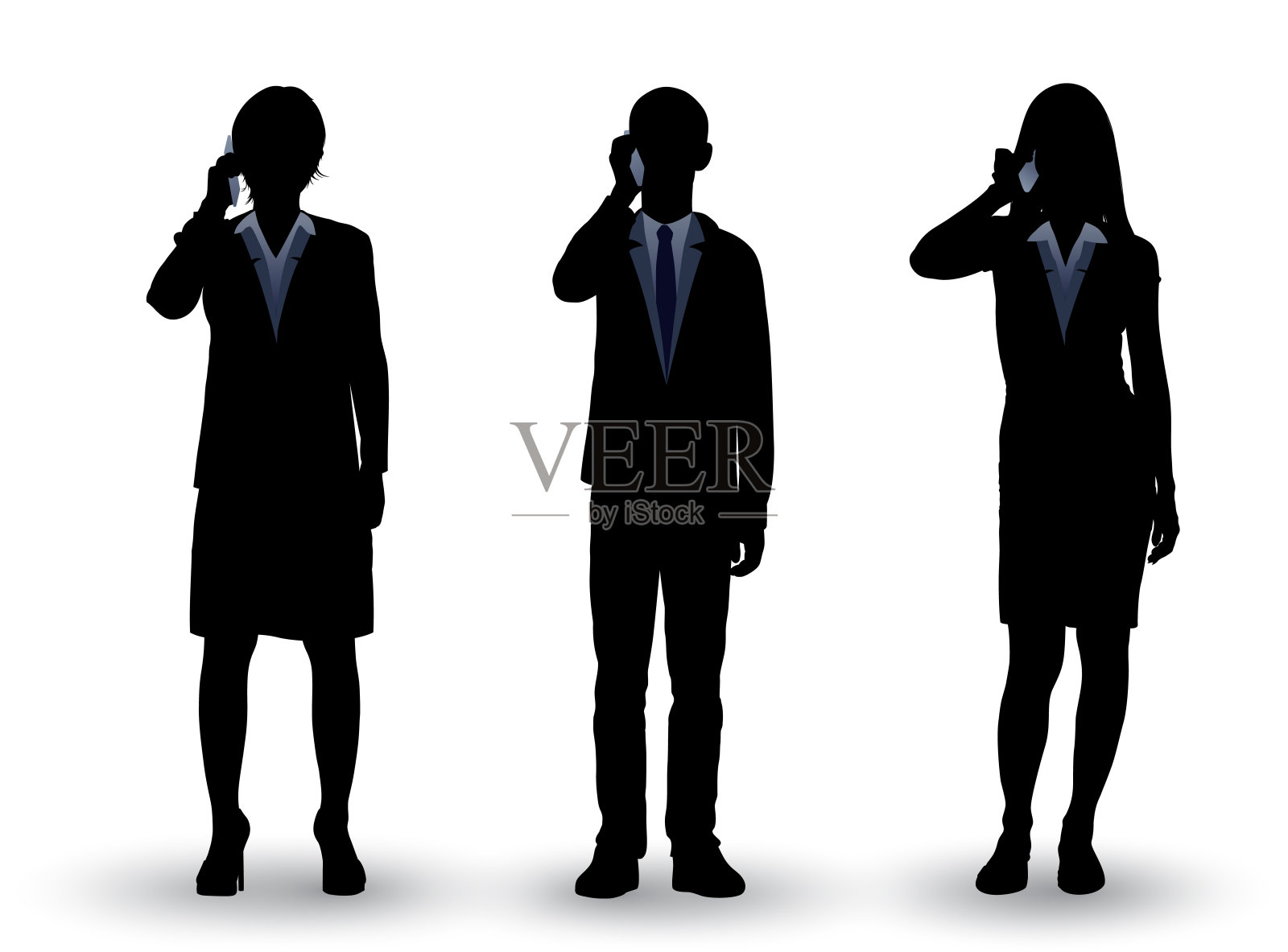 来电轮廓插画图片素材