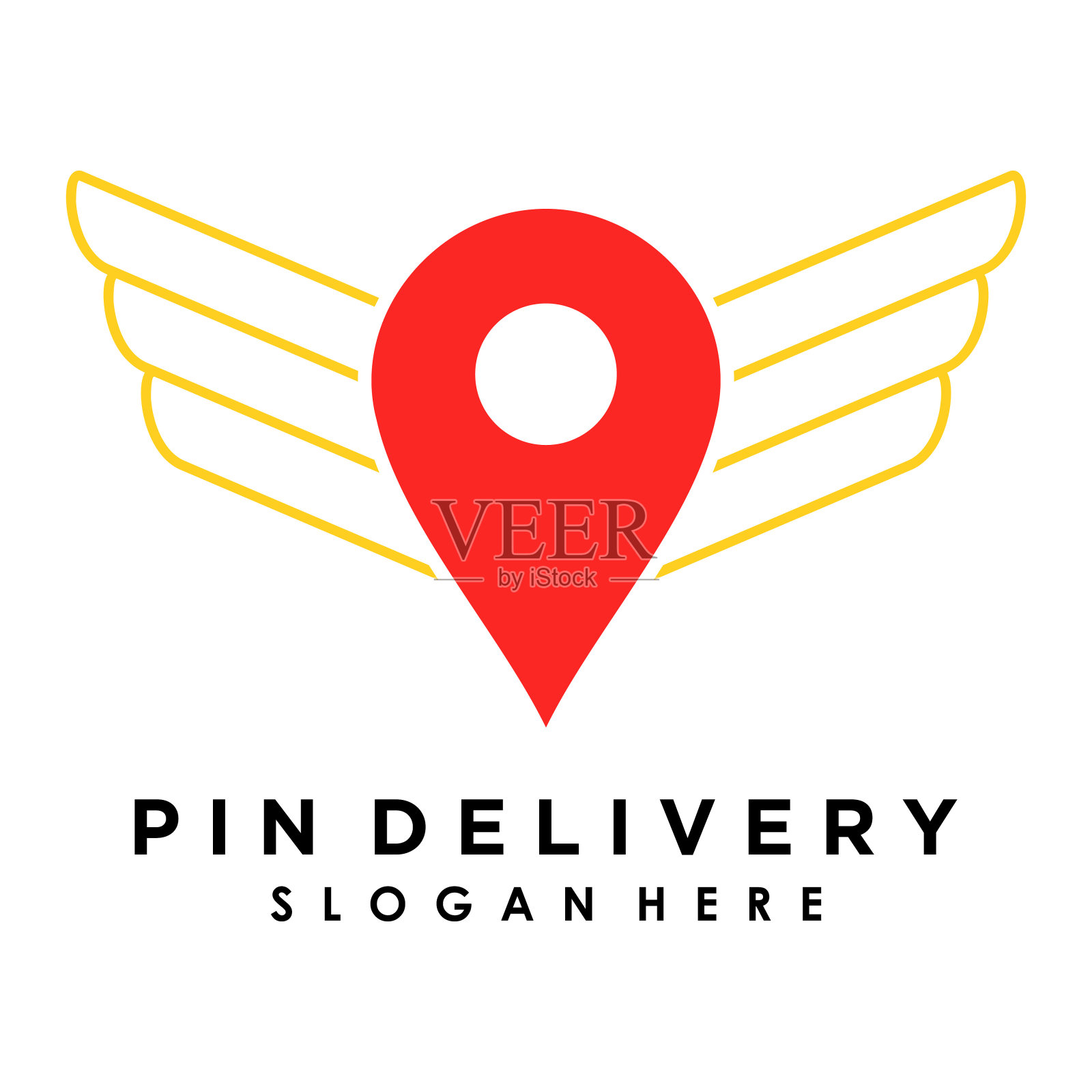 别针交付设计与图标创意概念溢价矢量插画图片素材