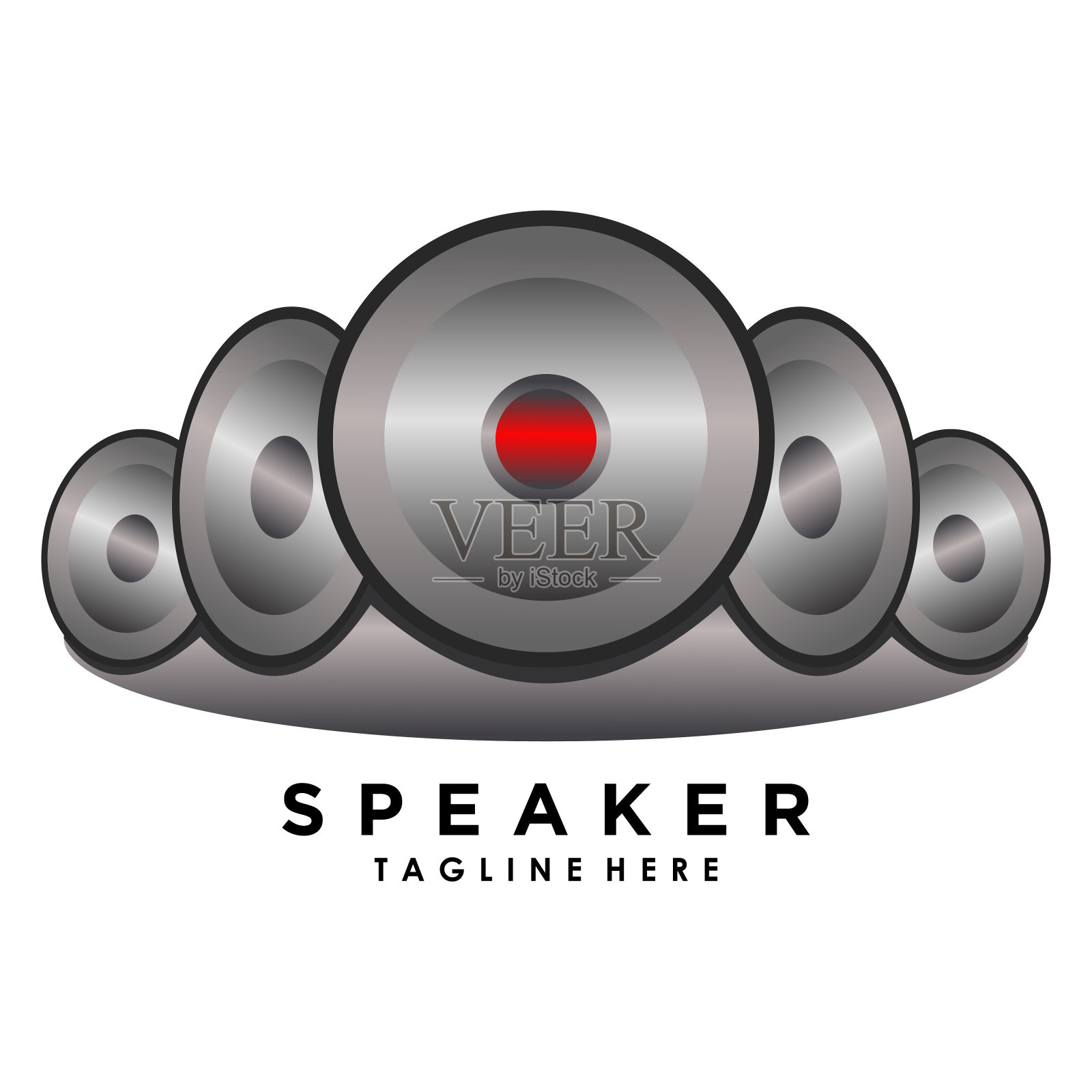 扬声器音响系统设计与创意概念溢价向量插画图片素材