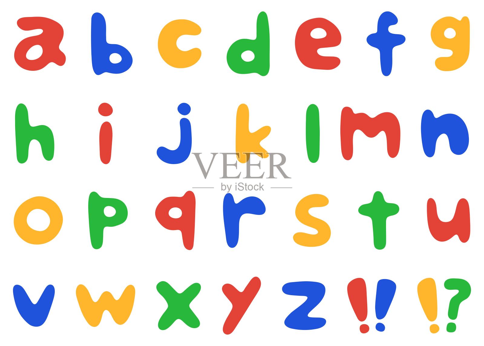 手绘字母集，罗马装饰集插画图片素材