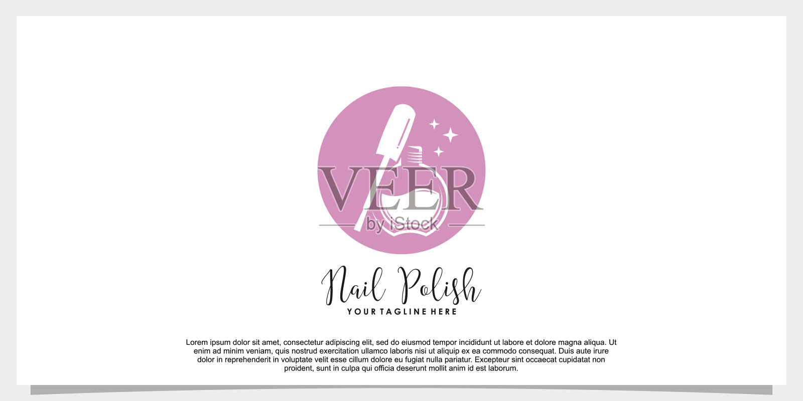 指甲油矢量标志设计模板插画图片素材