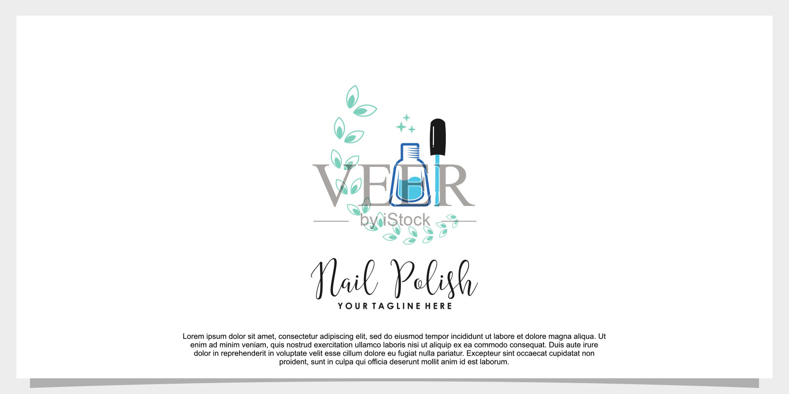 指甲油矢量标志设计模板插画图片素材