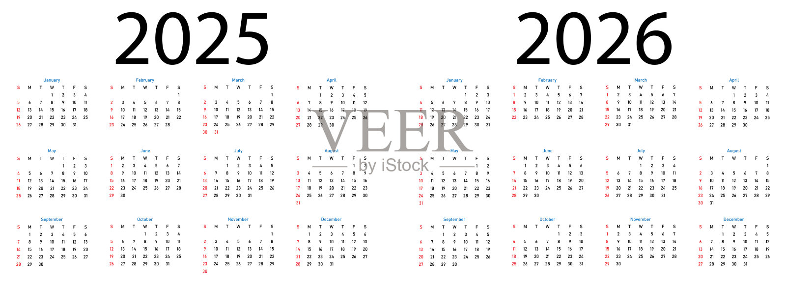 月历模板插画图片素材