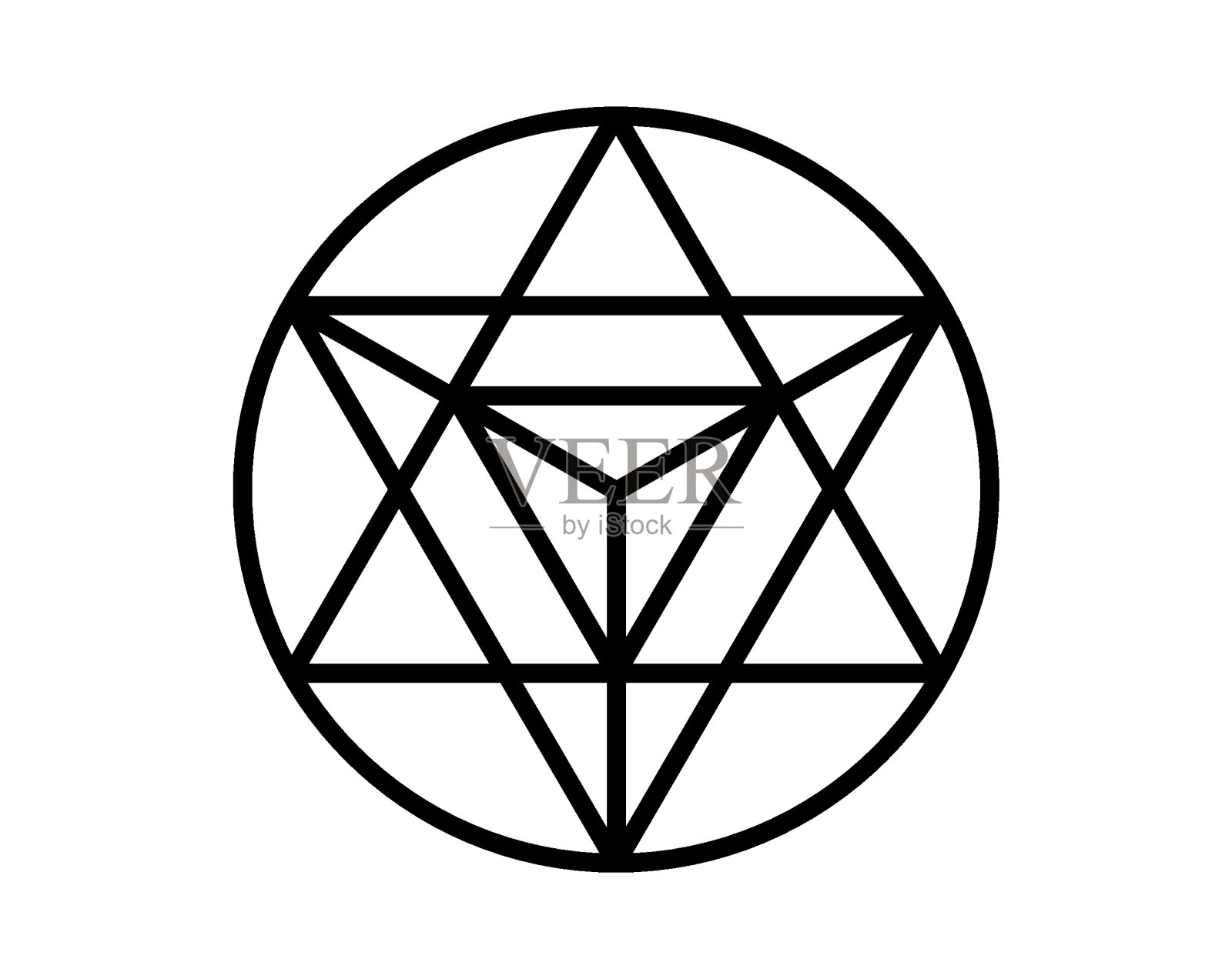 梅尔卡巴的神圣几何图案。神圣几何梅尔卡巴符号。插画图片素材