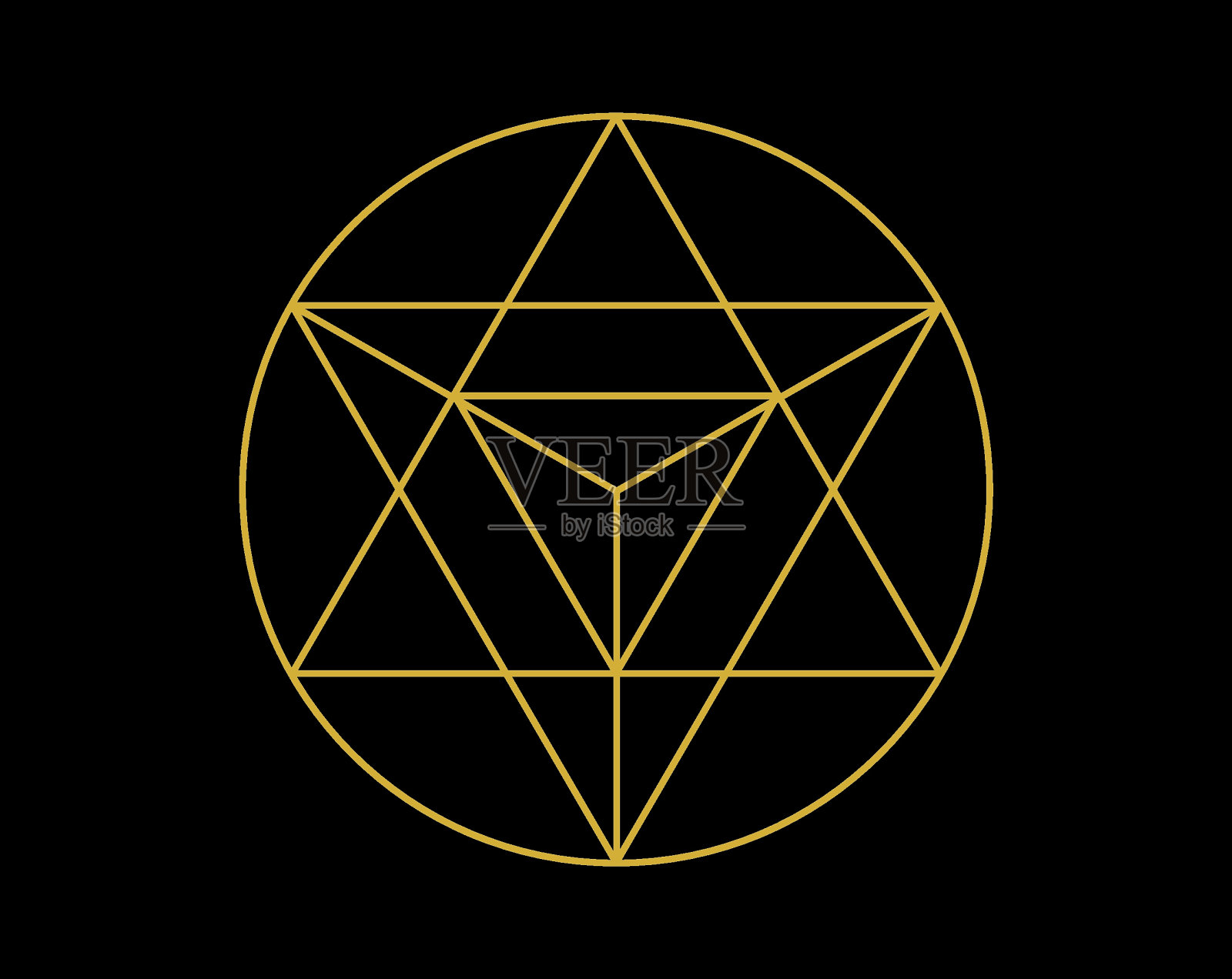 梅尔卡巴的神圣几何图案。神圣几何梅尔卡巴符号。插画图片素材