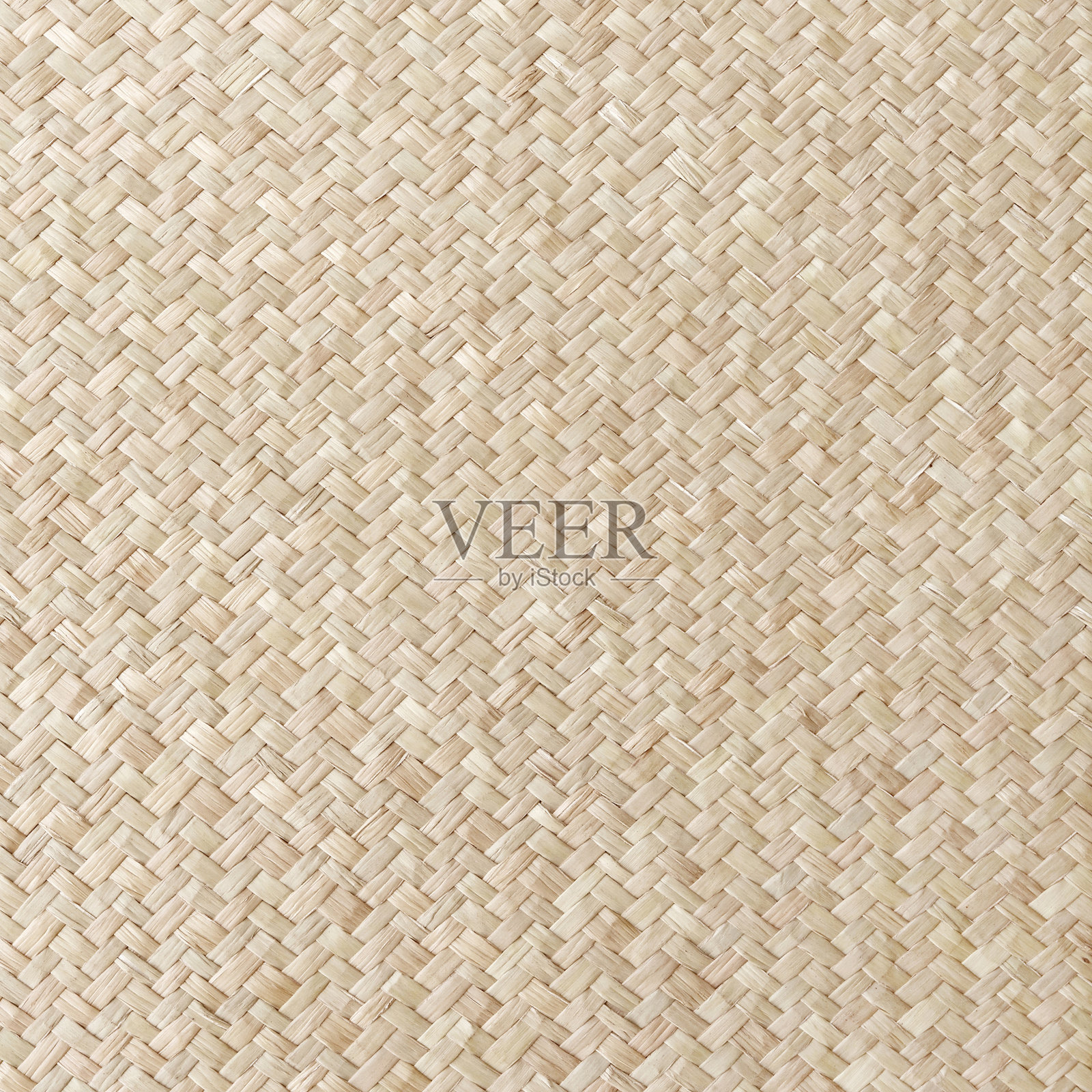 芦苇编织垫纹理背景与复古风格。照片摄影图片