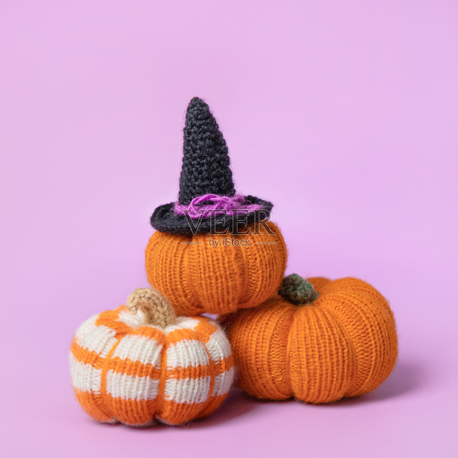 橙色针织南瓜照片摄影图片