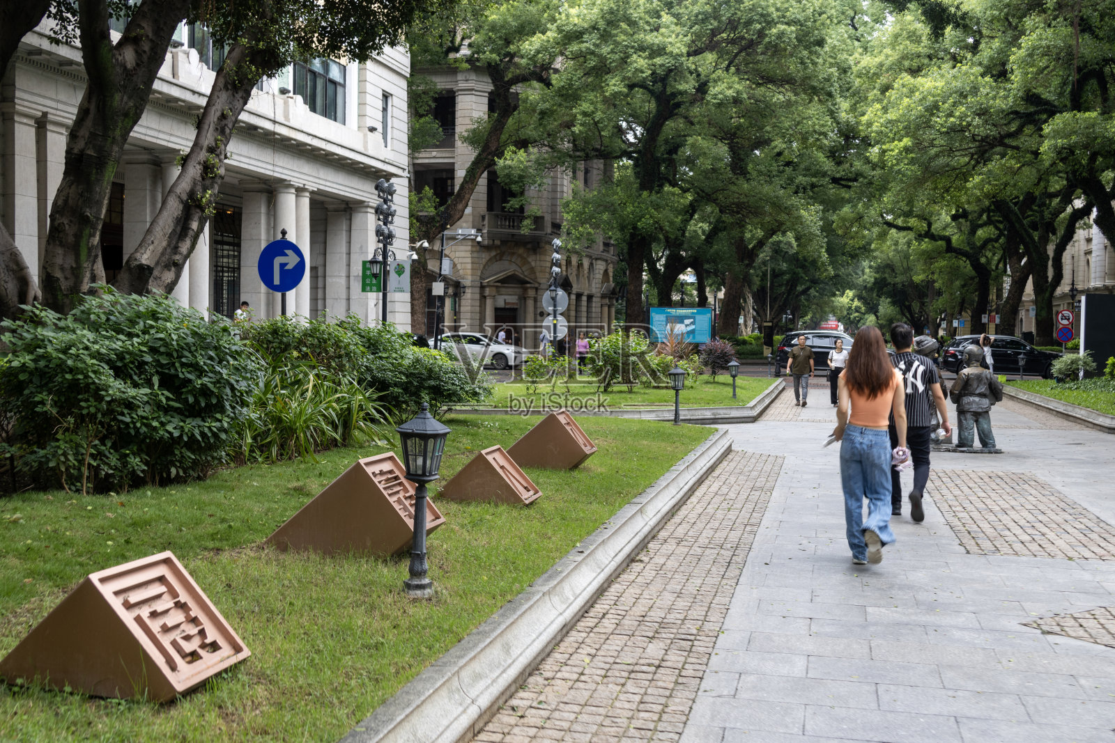 广州沙面岛欧洲建筑历史区景观照片摄影图片