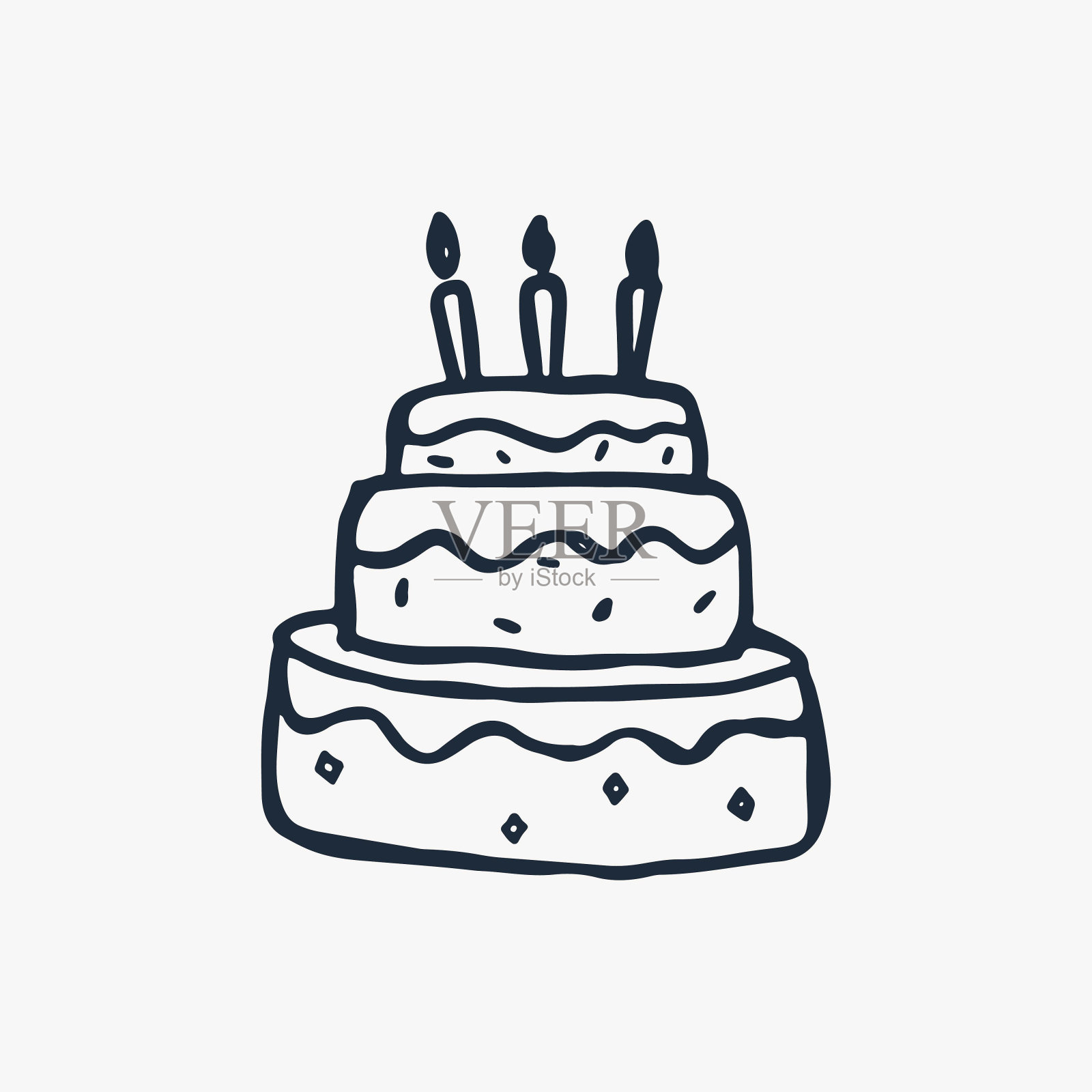 生日蛋糕涂鸦插画图片素材