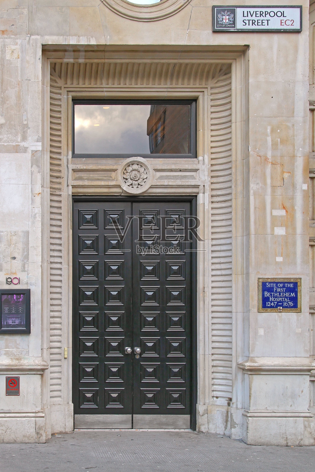 蓝牌利物浦街照片摄影图片