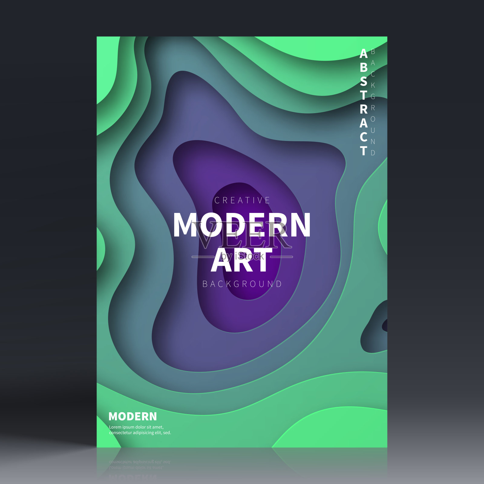 宣传册模板排版，绿色封面设计，商业年报，宣传单，杂志插画图片素材