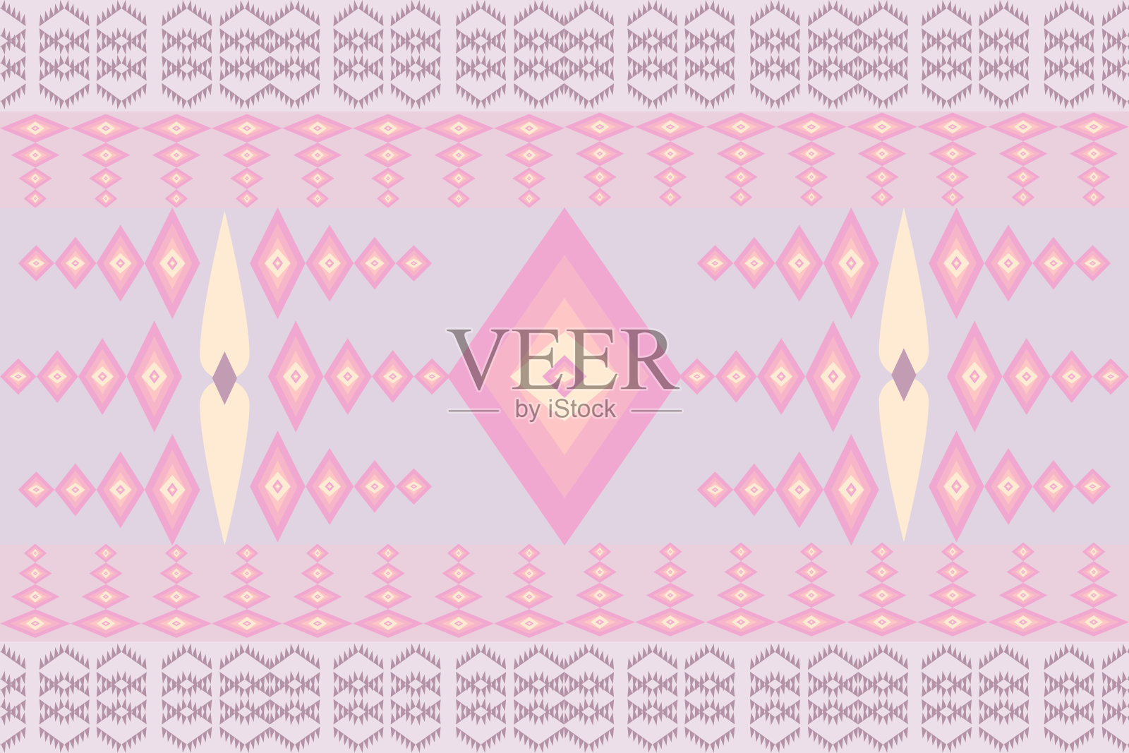 混合几何形状条纹，色调柔和插画图片素材