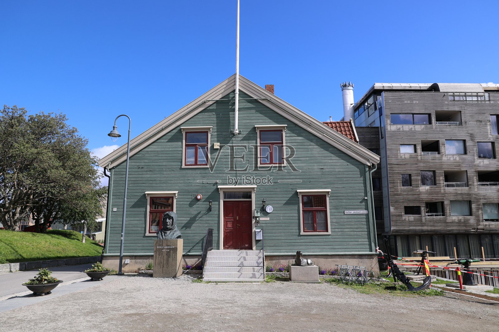 挪威特罗姆瑟市的极地博物馆照片摄影图片