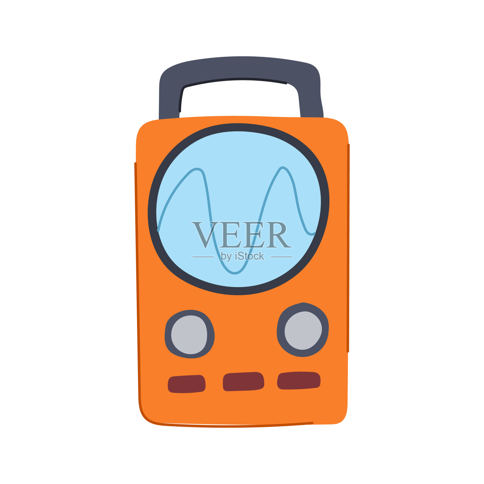 波形示波器卡通矢量插图插画图片素材