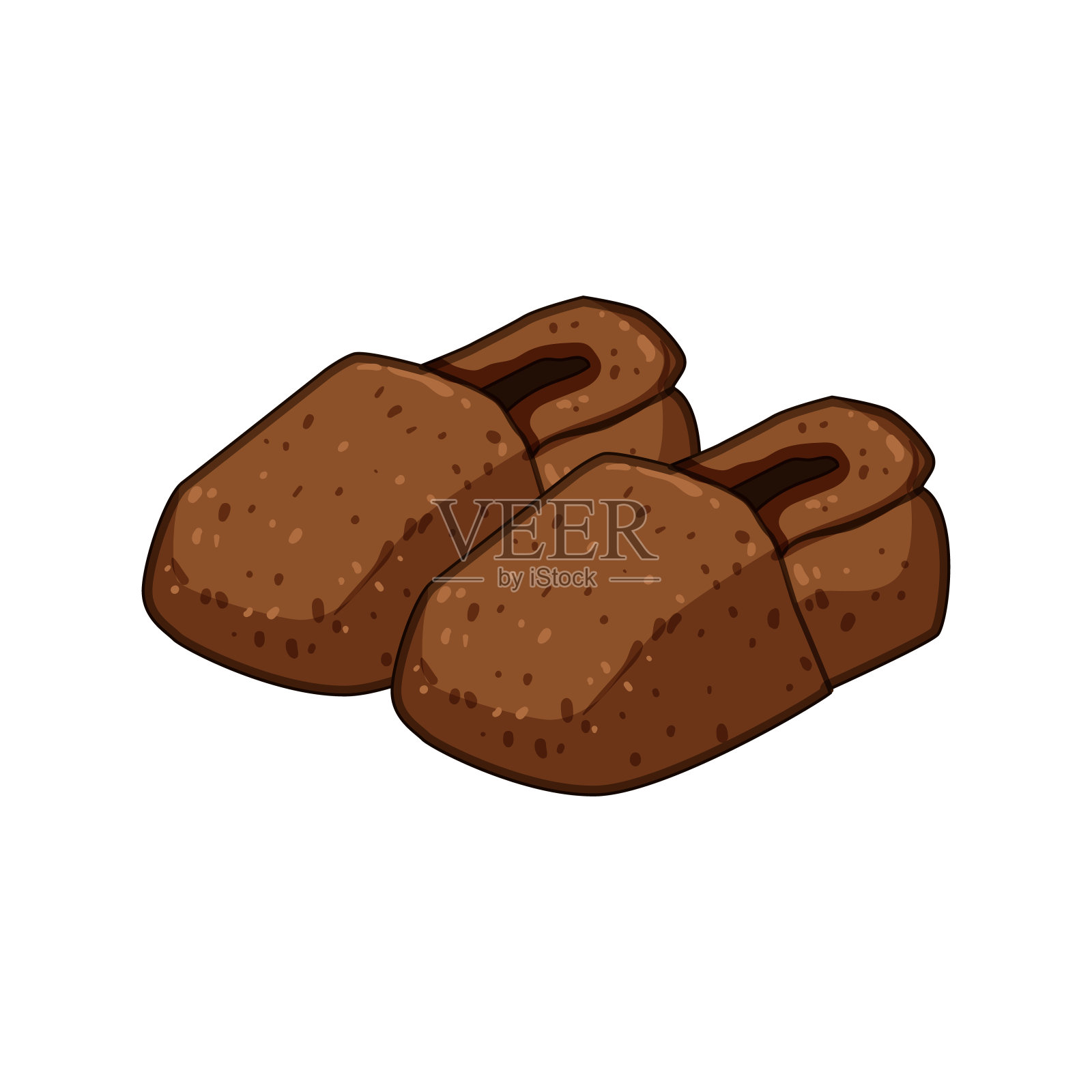 软婴儿靴卡通矢量插图插画图片素材