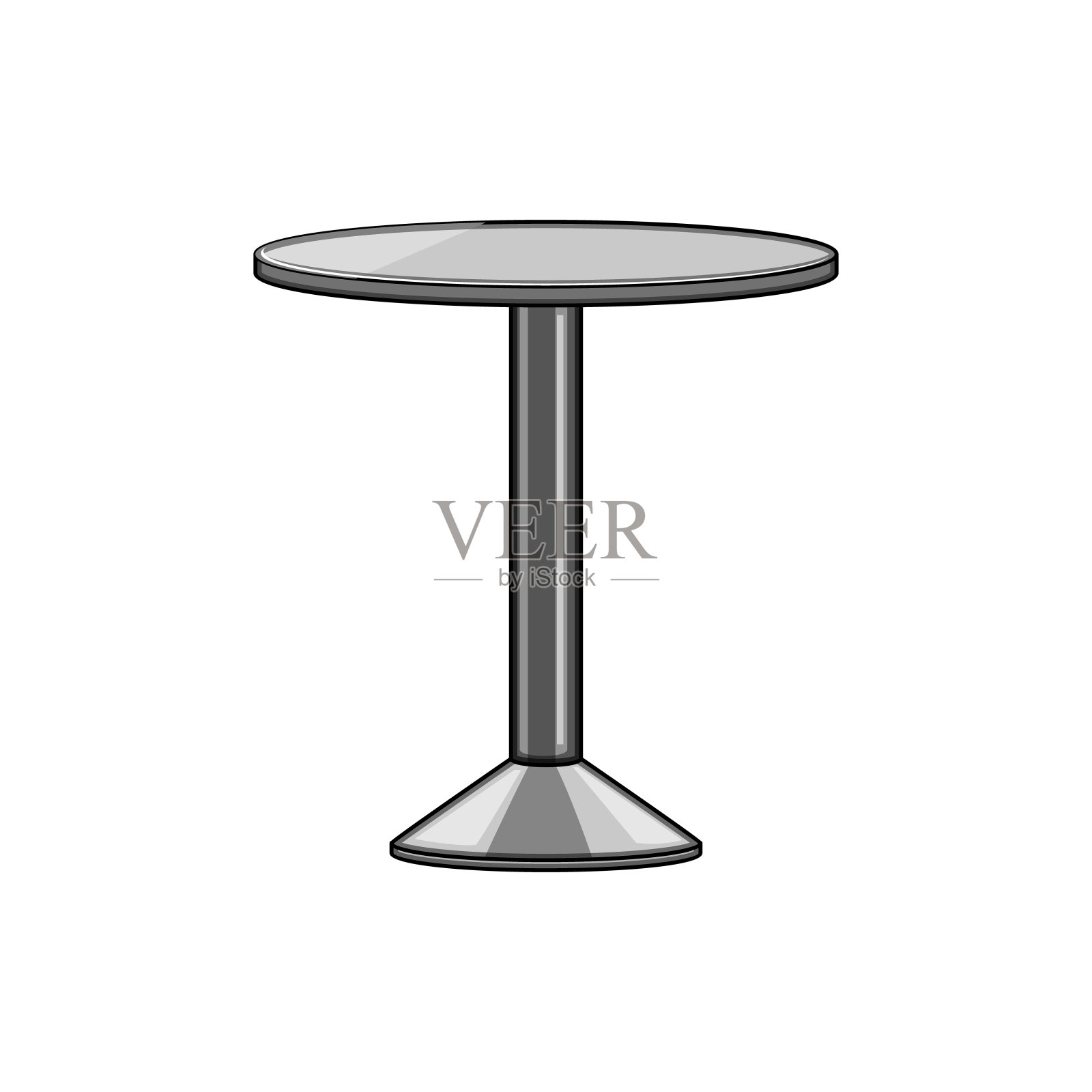 家具金属桌卡通矢量插图插画图片素材